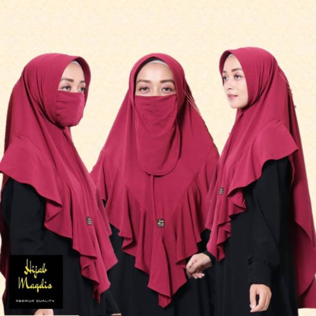 Hijab masker Bergo masker jersey super