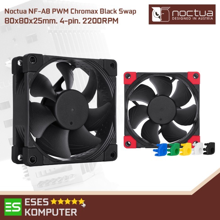 Fan Noctua NF-A8 PWM Chromax Black Swap | 8CM 80MM | 2200RPM