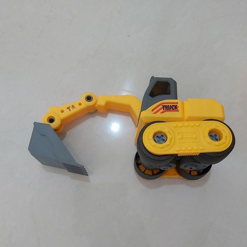 DiY truck excavator mainan bikin sendiri preloved truk ekskavator