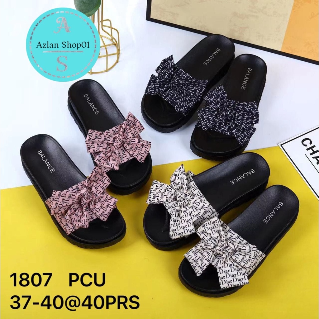 sandal wedges wanita import balance 1807 (37-40) sandal wedges pita perempuan terbaru 2022