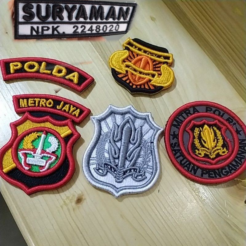 bordir 3d satpam gada pratama mitra polri nama   harga satuan