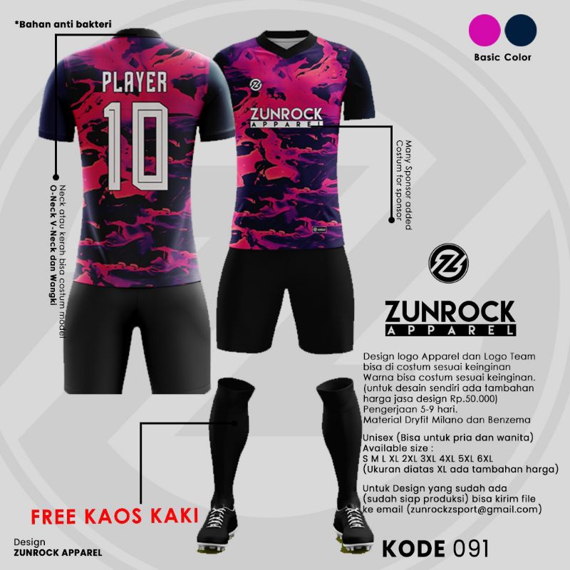 Jersey futsal/Jersey bola/jersey printing custom/Jersey printing/setelan futsal custom 091
