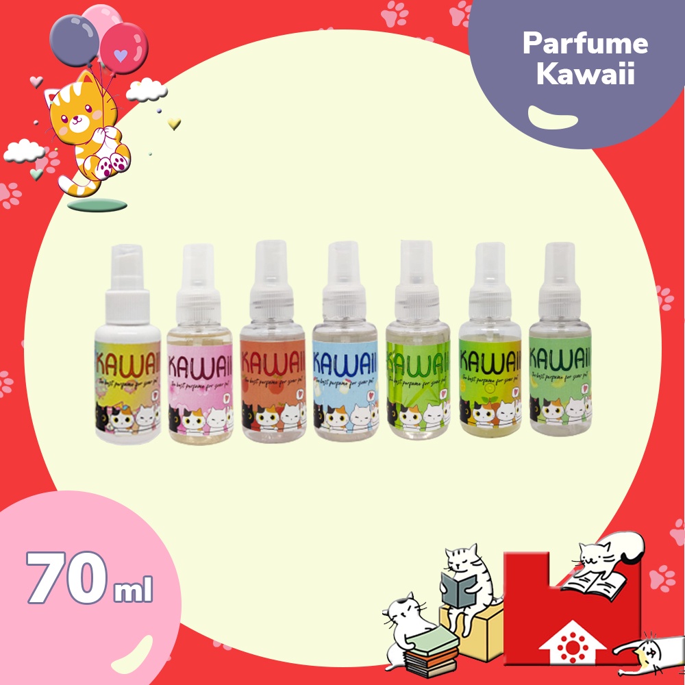 Kawaii Parfum Hewan Kucing Anjing Musang 70ml Wangi | Pet Parfume Kawai 70 ml Cat &amp; Dog