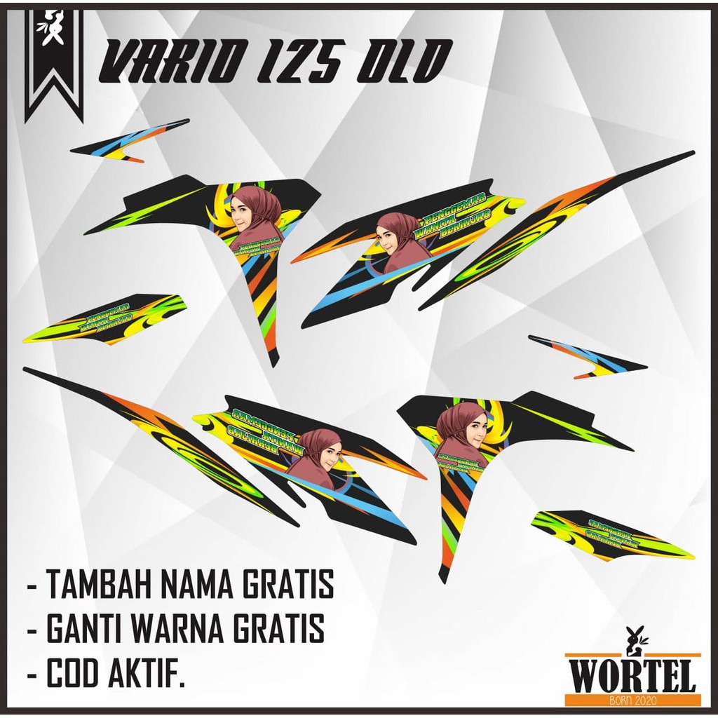 Striping Stiker Lis Decal Motor Vario Techno 125 Hijab  (Tahun 2012/2013/2014/2015/Vario 125 Old)