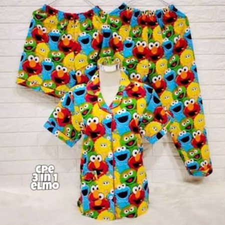 hokyfashion PIYAMA/BAJU TIDUR CP 3 IN 1 POOH HAPPY-5