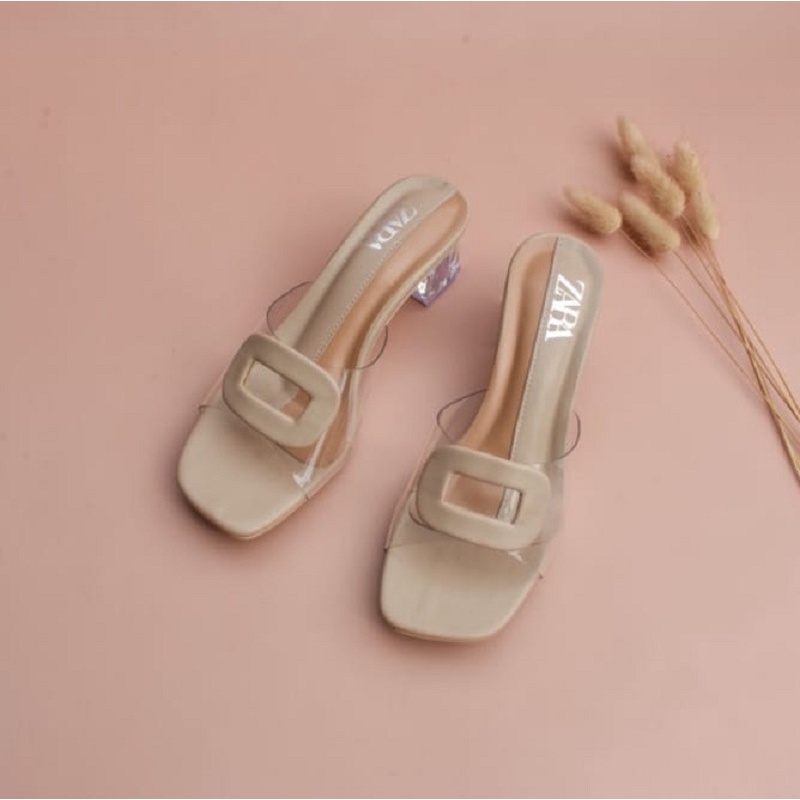 R9 Heels SANDAL AM 14/ HAK KACA MODEL IMPOR TERBARU &amp; TERLARIS Heels ZR