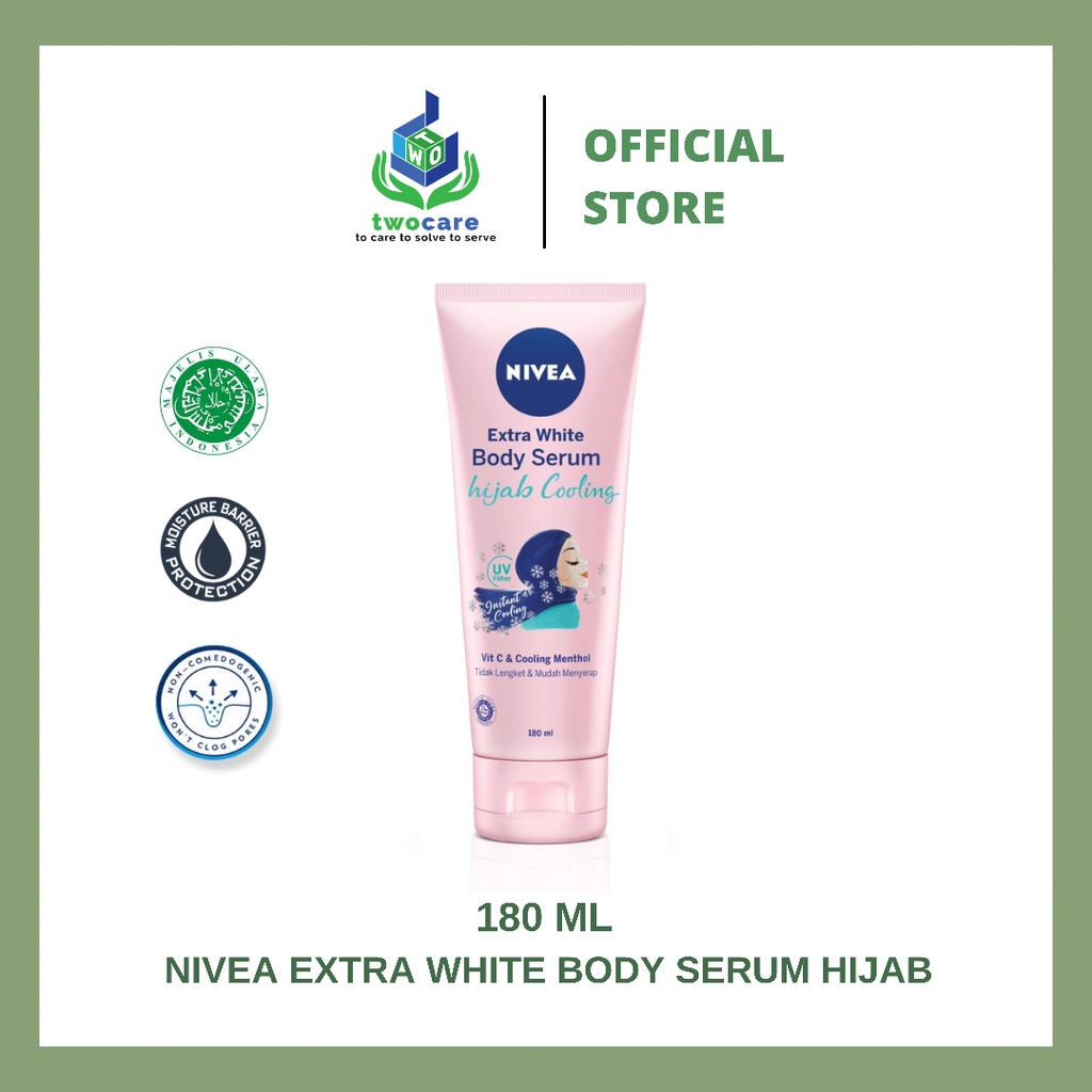 NIVEA Extra White Body Serum Hijab Cooling 180ml