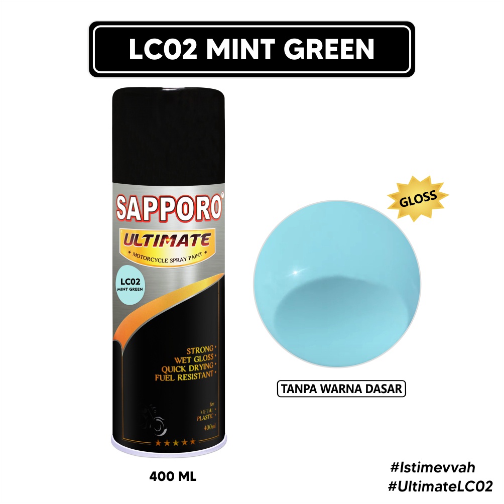 Sapporo Ultimate LC02 Mint Green / Cat Spray Semprot Aerosol Terbaik