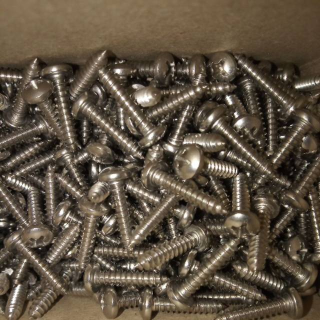 Sekrup jp #8 x 3/4 (4.1milli x 19mm) stainless 304