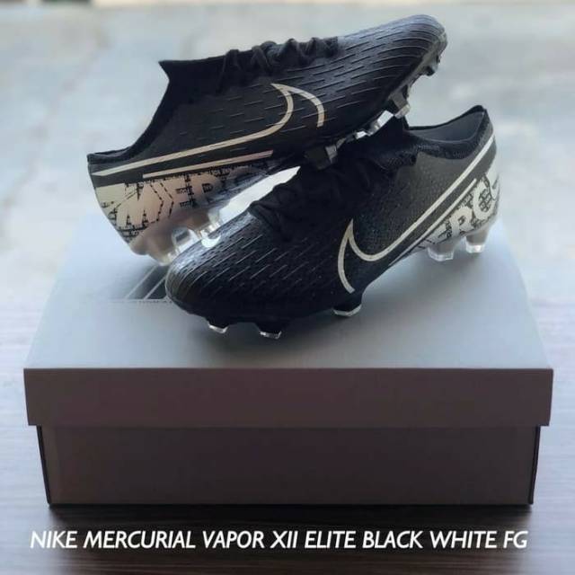 Nike Mercurial Vapor XII Elite Black White FG