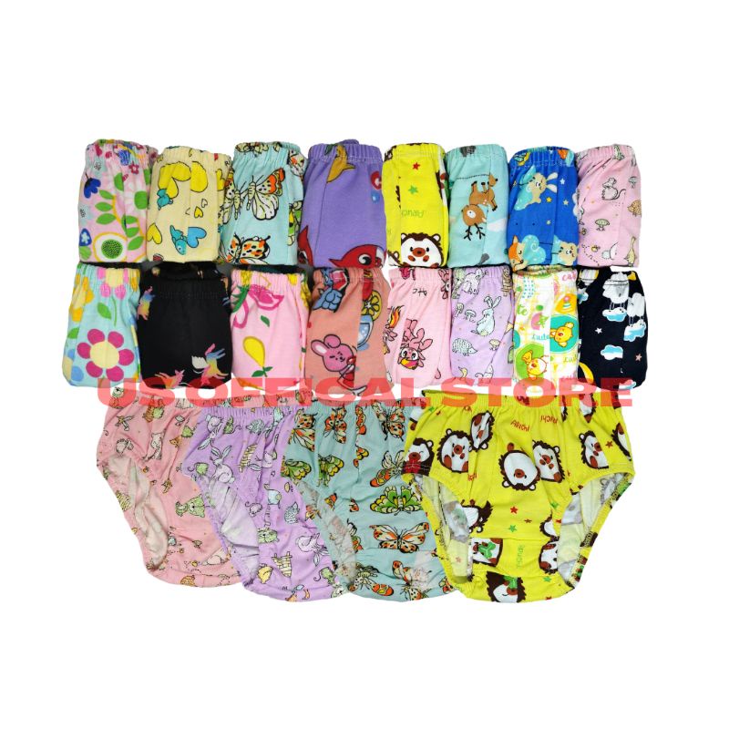 8 Pcs - Celana Dalam Anak Perempuan - Celana Dalam Anak Lusinan Babydoll - Cd - Sempak  - Daleman  -