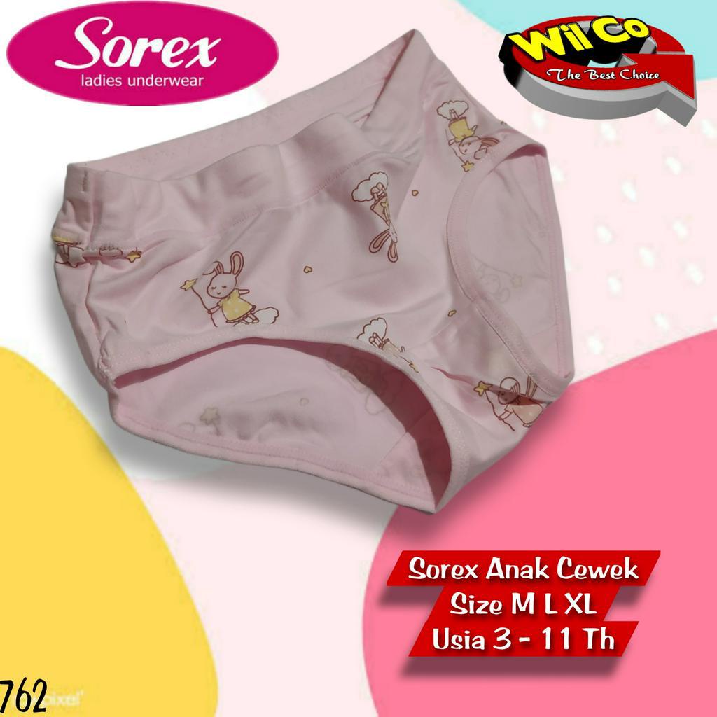 K762 - CELANA DALAM ANAK WANITA PAKAIAN ANAK SOREX USIA 3 - 11 TH SIZE M-XL