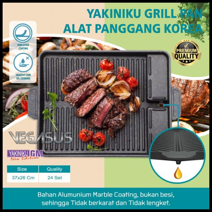 Multi Grill Pan Alat Panggang Sate Ayam Daging Bersih Tanpa Arang