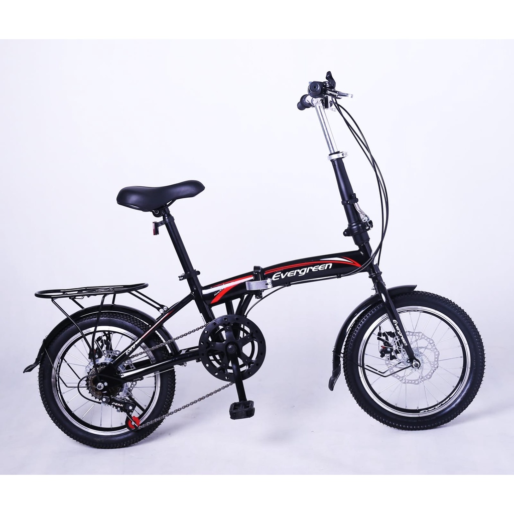 SEPEDA LIPAT 16&quot; EVERGREEN FOLDING 6SP DISC BRAKE