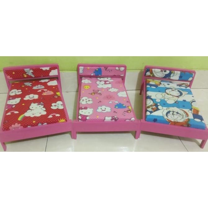 TERBARU|NEW STOCK|READY STOCK|BIG SALE MAINAN RANJANG BARBIE KAYU 2 SUSUN KASUR BONEKA TEMPAT TIDUR 