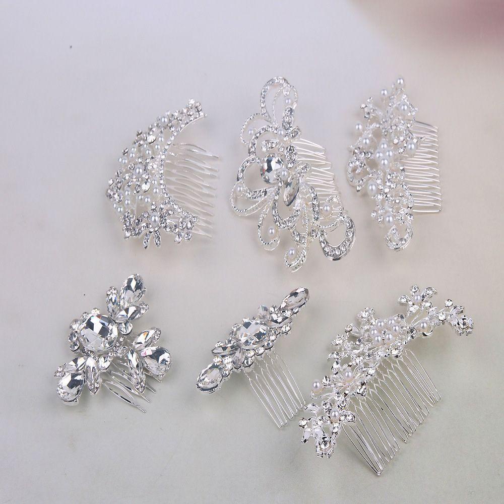 Nickolas1 Sisir Rambut Mutiara Bunga Pengantin Wanita Aksesoris Rambut Flower Wedding Hairclip