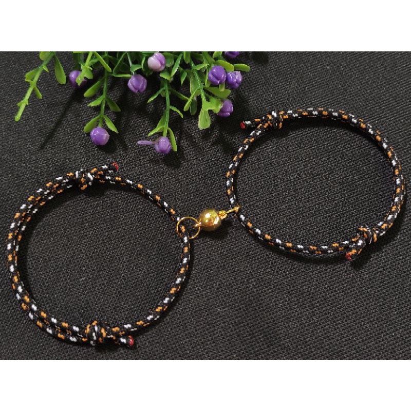 Gelang Couple Magnet Tali Prusik Bulat Romatis Korean Style