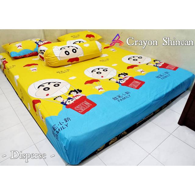 Sprei Sinchan, sprei homemade, sprei katun disperse 180*200