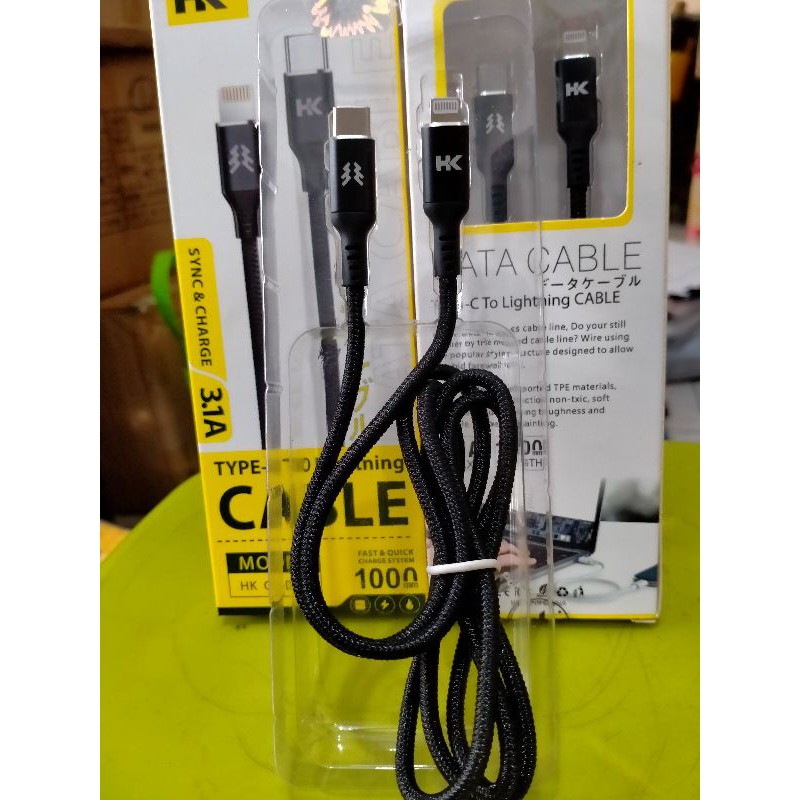 Kabel USB Type-C to Lightning HK 3,1A Fast Charging Quick Charge system