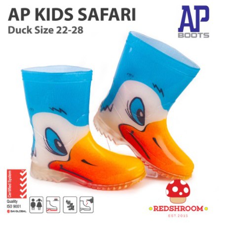 PROMO TERBARU SEPATU BOOT ANAK AP BOOTS SAFARI DUCK SEPATU BOOTS ANAK KARET MOTIF BEBEK