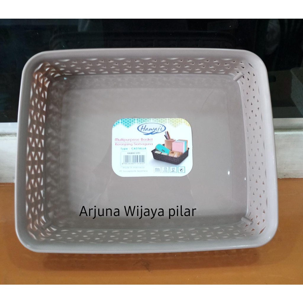 Keranjang Plastik Castalla Keranjang Serbaguna Ukuran S 5790 dan M 5791 Hawaii +Bubblewrap