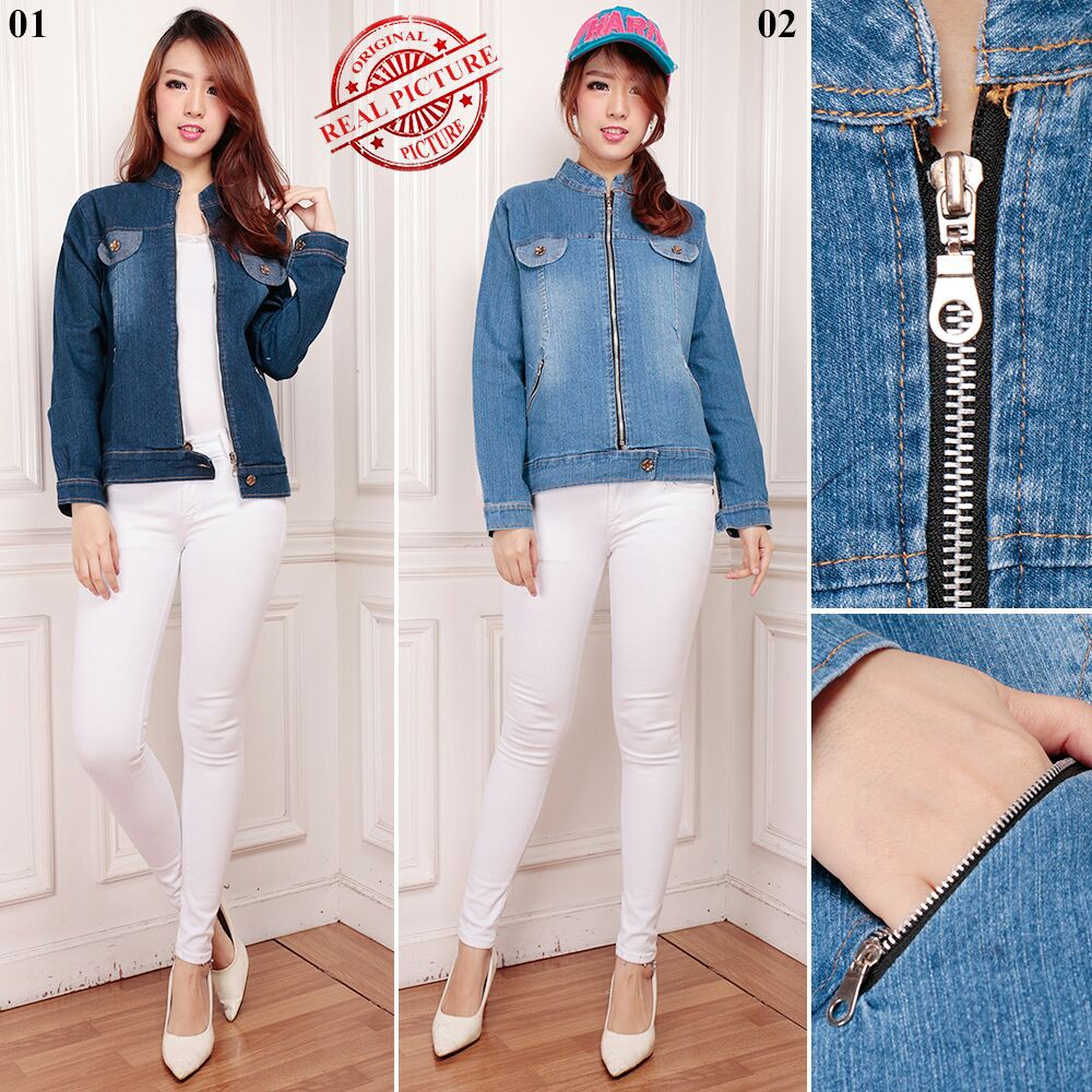 SB Collection Atasan Outer Saputri Jacket Jeans Wanita