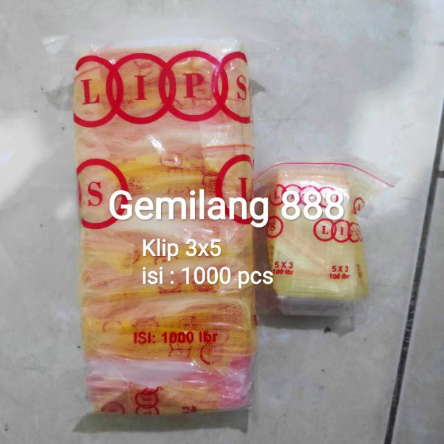 Plastik klip uk 3x5 (1000pcs), plastik obat, plastik zipper