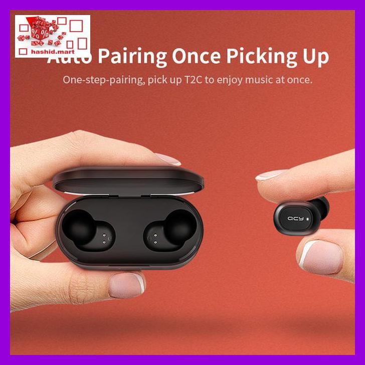 R56Edy- Qcy T2C Qs2 Binaural Mini Bluetooth 5.0 Earphone Tws Alt Qcy T1C - Hitam Reut78-
