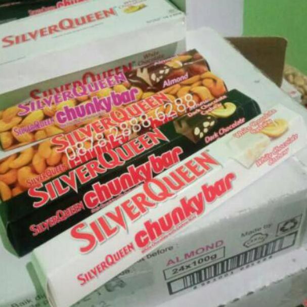 

New Silver Queen Chunky Bar 100 gr - Cokelat Silverqueen Chunky Bar 100 gr ChunkyBar Coklat 100 gram