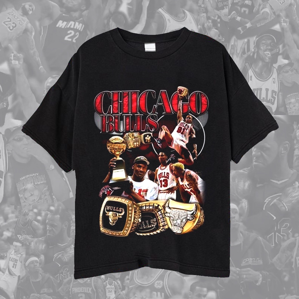 NBA CHICAGO BULLS MVP Vintage T-shirt/Kaos Basket Ball CHICAGO BULLS Unisex
