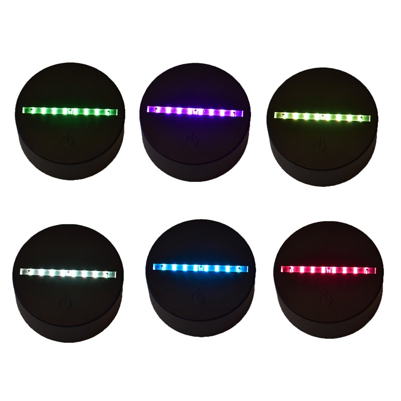 {LUCKID}USB Cable Touch Lamp Bases For 3D LED Night Light 7 Color Light Base Lamp Holder