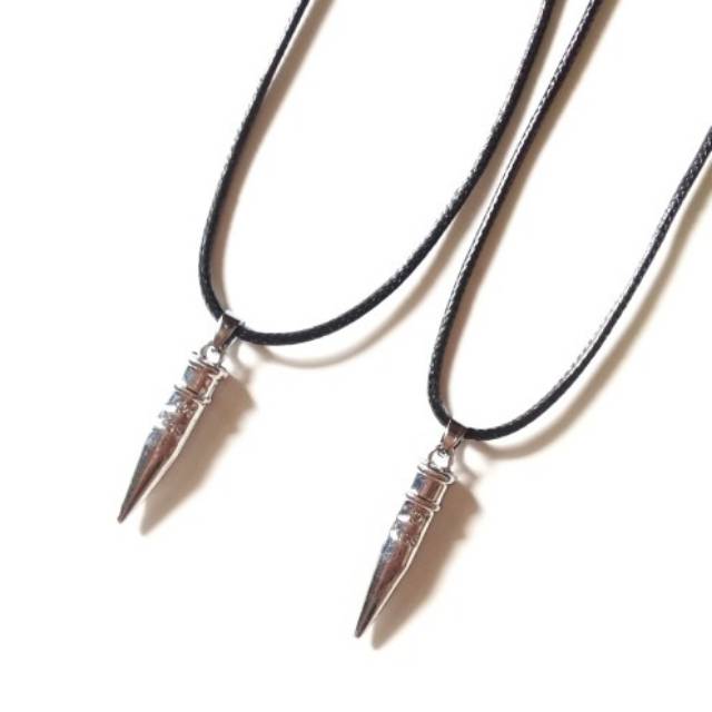 kalung tali liontin peluru kalung pria