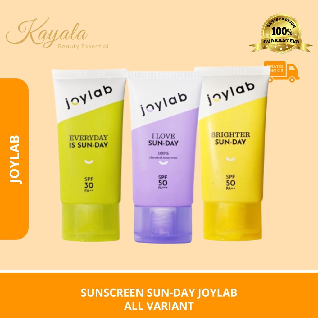 JOYLAB SUNDAY SUNSCREEN - JOYLAB BRIGHTER SUN DAY SPF 50 PA++ 50 GR - JOYLAB I LOVE SUN DAY SPF 50 P