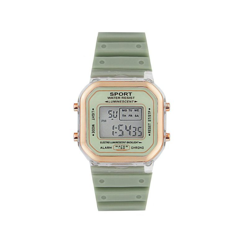 (Cod)Jam Tangan Wanita Digital Sport Resist Strap Rubber(Dikirim Jakarta)