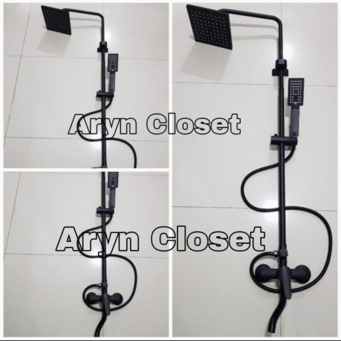 Shower Tiang Shower Column Panas Dingin Warna Hitam Model Toto Kamar Mandi