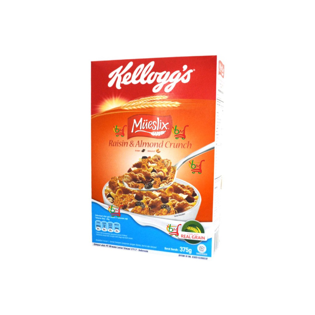 

BOX Kelloggs Mueslix Raisin & Almond Sereal Sehat Import Menu Sarapan - 375gr
