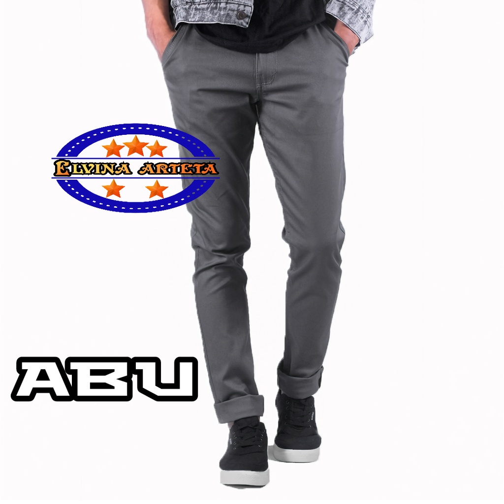 Celana Panjang Pria Slimfit 27-38 Celana Chino Bahan Melar Original Distro Premium