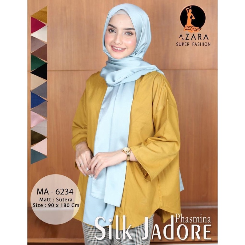 Helen Shop86 Pashmina Silk Premium Hijab Pasmina Silky Terbaru Jilbab Phasmina Silk Import Kerudung Murah Kekinian