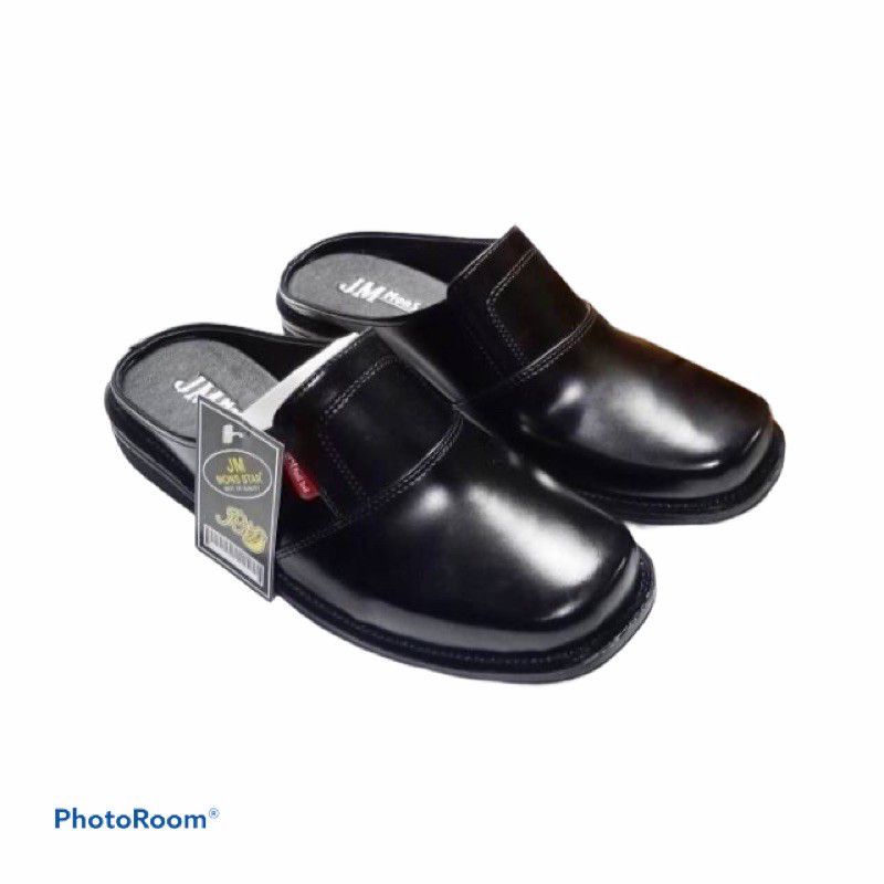 SEPATU SELOP PRIA HITAM JM MONS STAR DARWIS (SIZE 39-43)