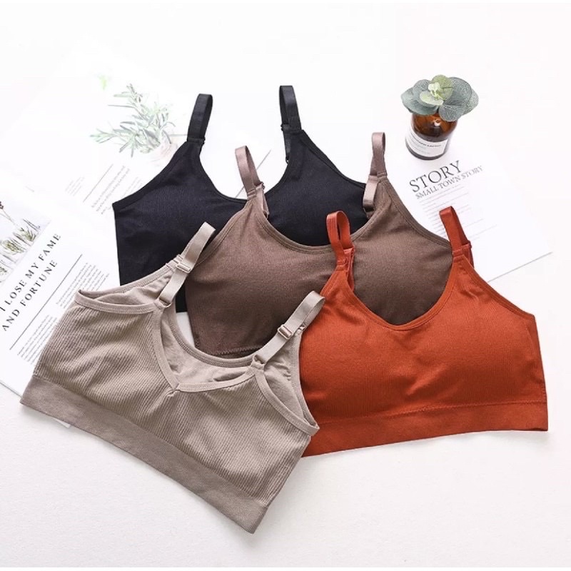 Sport Bra Seamless With Cup | Push Up Bra Tali Adjustable Import