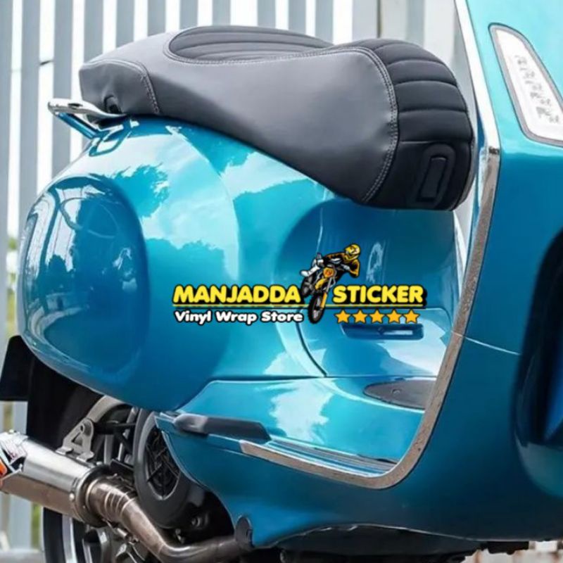 stiker skotlet motor warna biru muda stiker metalic candy