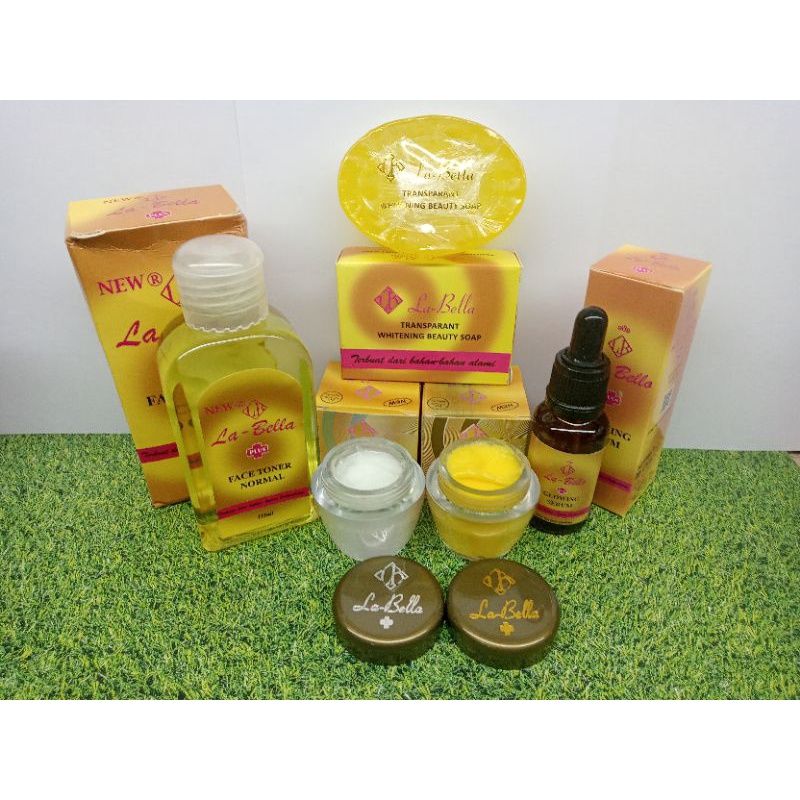 PAKET CREAM LA-BELLA 5in1 ORIGINAL // CREAM SIANG + MALAM + SERUM + TONER + SABUN