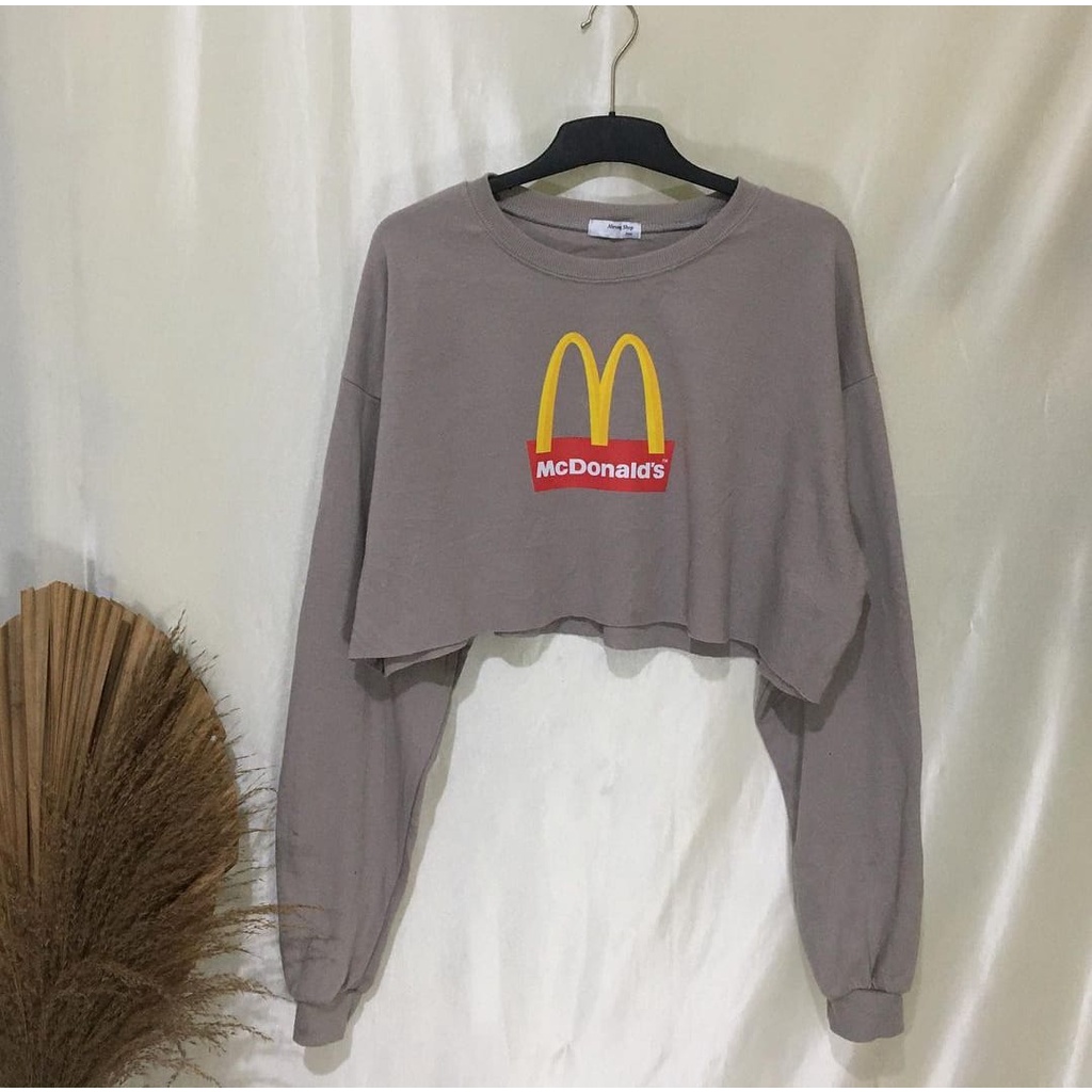 McDonald's croope sweater - sweater crope wanita - terbaru