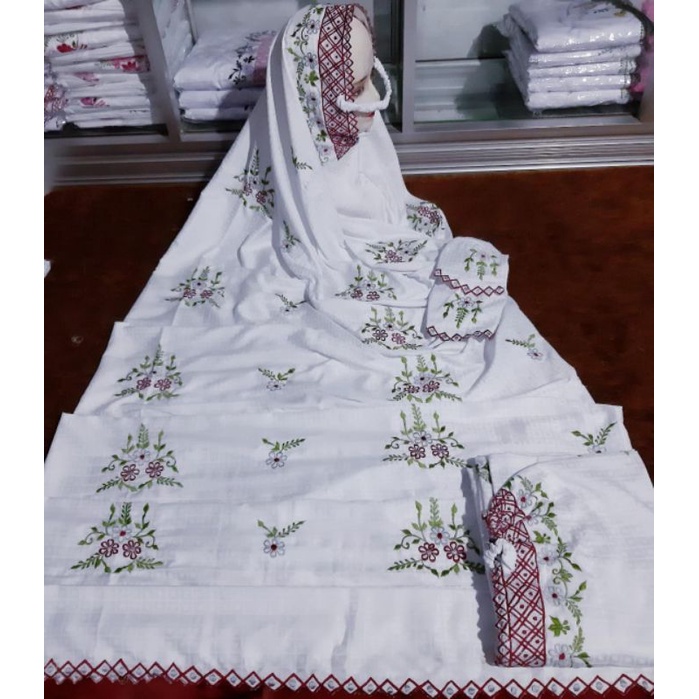 MUKENA DEWASA TERUSAN BORDIR/ECER GROSIR DAN KODIAN