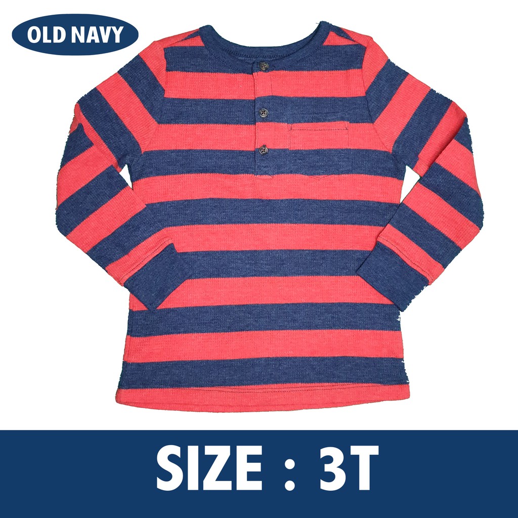  Kaos  Lengan Panjang Anak  Laki Laki Old Navy Stripe Merah 