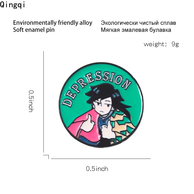 Bros Pin Enamel Desain Karakter Kartun Anime Demon Slayer Kimetsu No Yaiba Untuk Fans