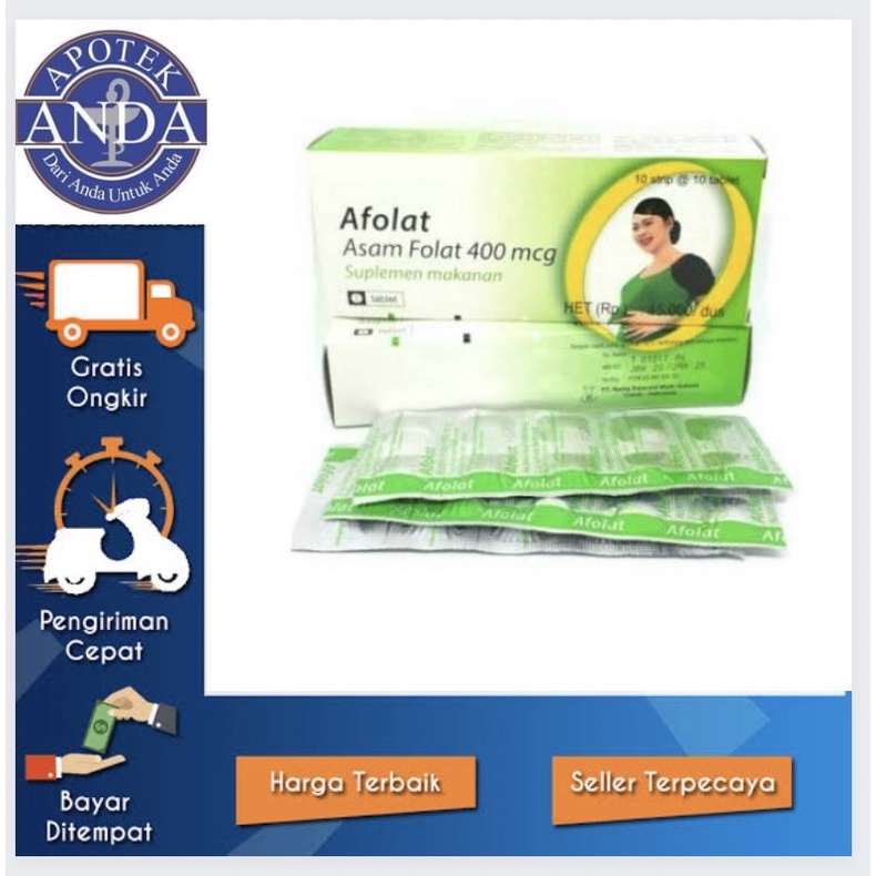 Jual Vitamin Asam Folat 400 mcg | Shopee Indonesia