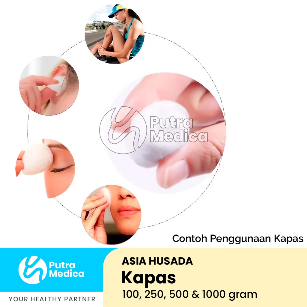 Kapas 500 gram / Pembalut Pelindung Penutup Luka Sekali Pakai / Peralatan P3K / PPPK / P.P.P.K