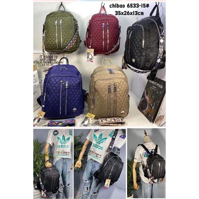 Tas Ransel Chibao 6533-15 Bahan Parasut. Tas Wanita Tas Chibao ORI Tas Ransel Chibao Import BEST SELLER BISA BAYAR DITEMPAT.!!!!