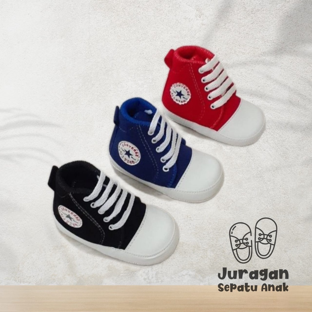 Sepatu bayi prewalker merangkak dan belajar jalan anti slip sepatu bayi keren cnv terlaris/Sepatu bayi/sepatu prewalker